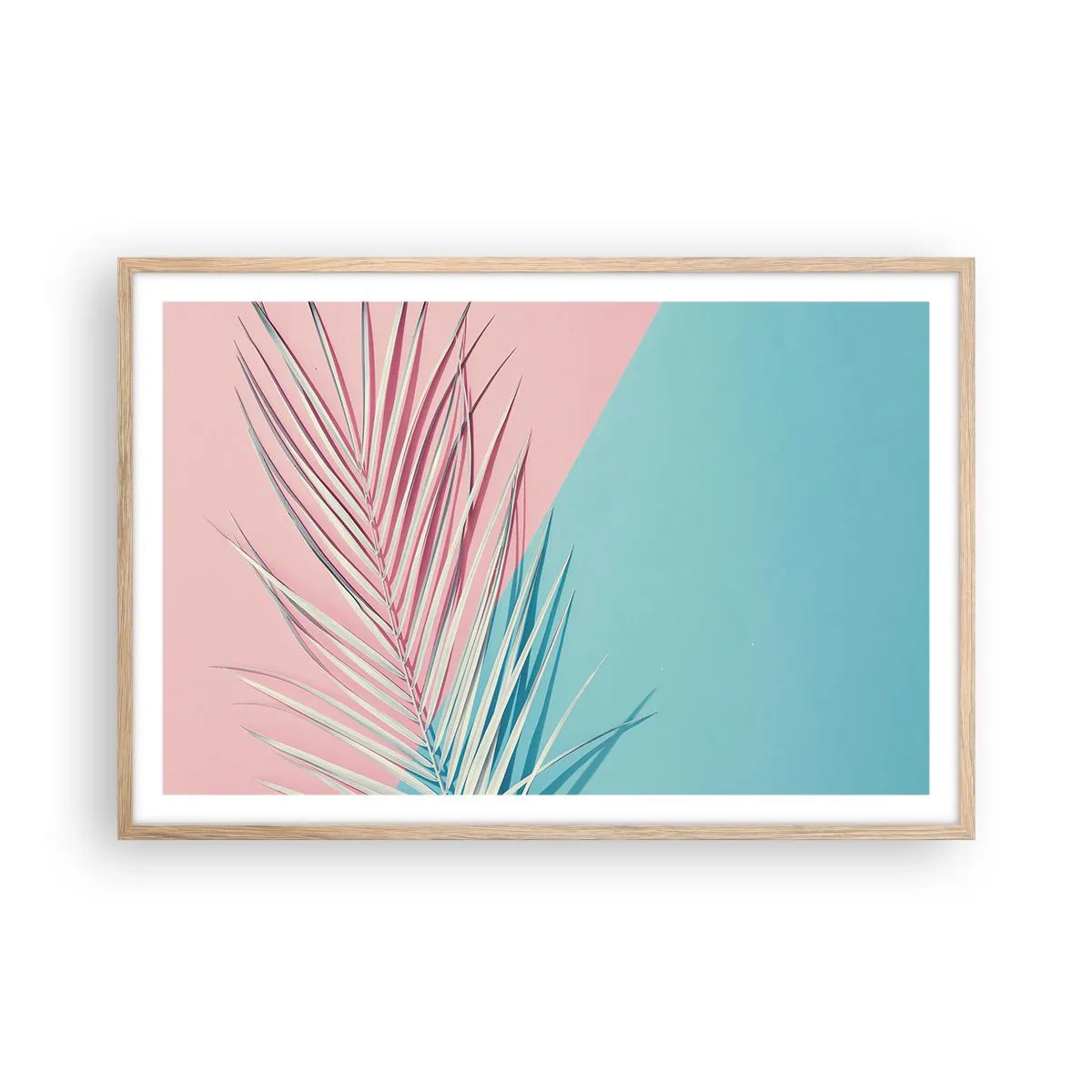 Poster în ramă de stejar deschis - Impresie tropicală - 91x61 cm