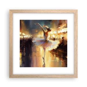 Poster în ramă de stejar deschis - Un miracol în stradă - 30x30 cm