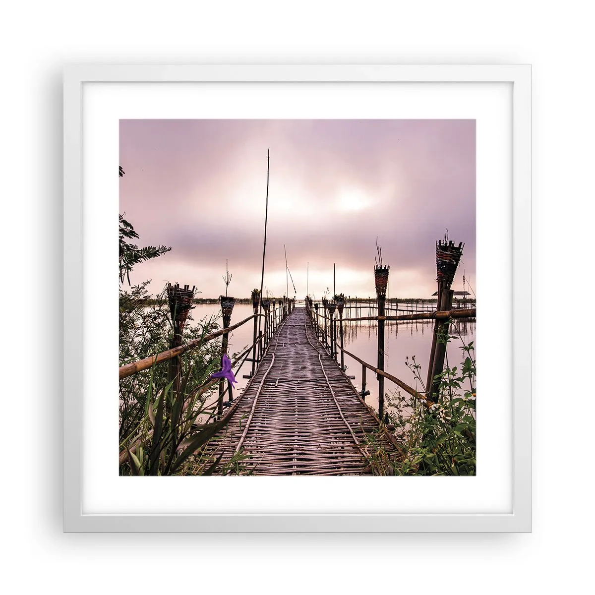 Poster în ramă albă - Pacea și liniștea Asiei - 40x40 cm