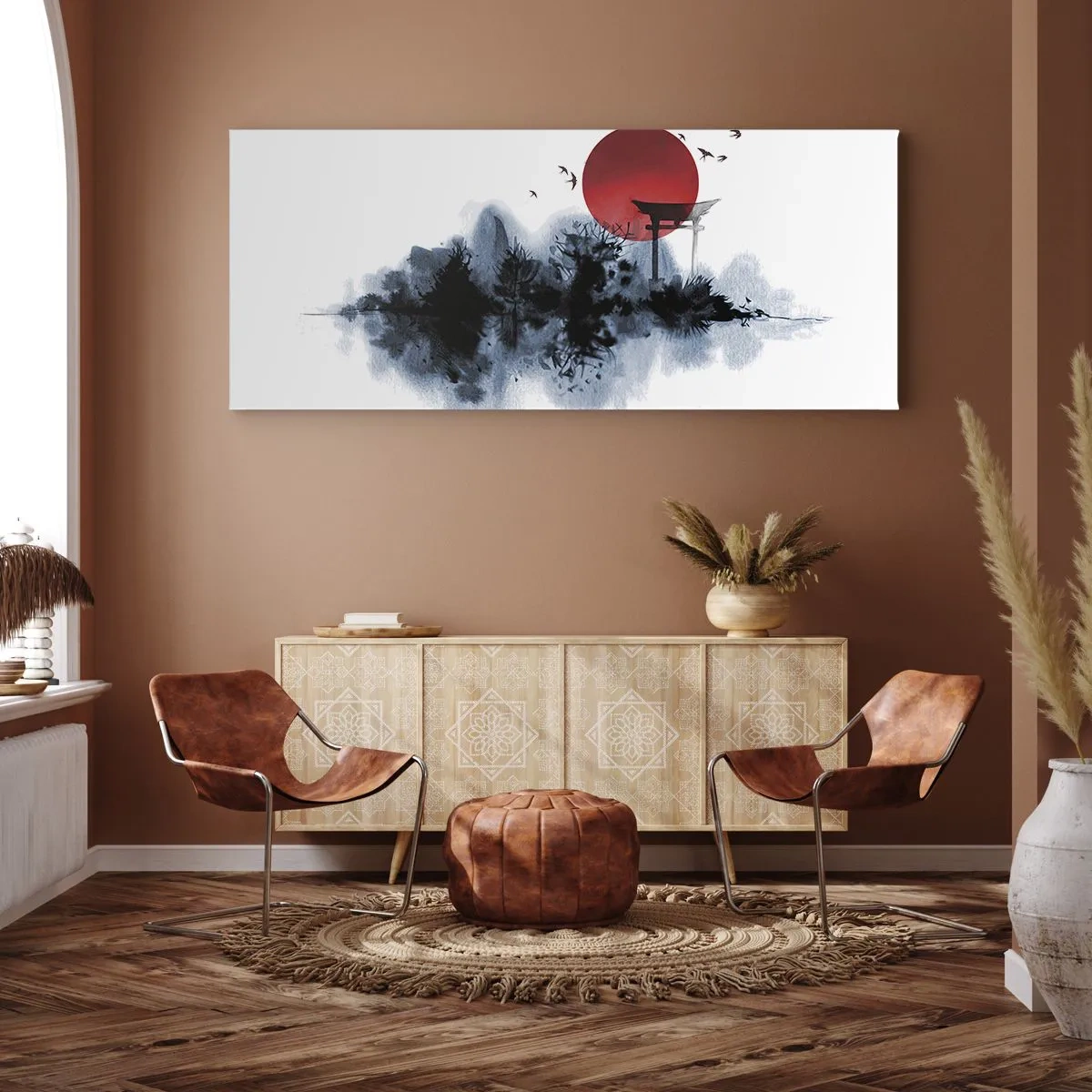 Tablou pe pânză - O vedere japoneză - 100x40 cm