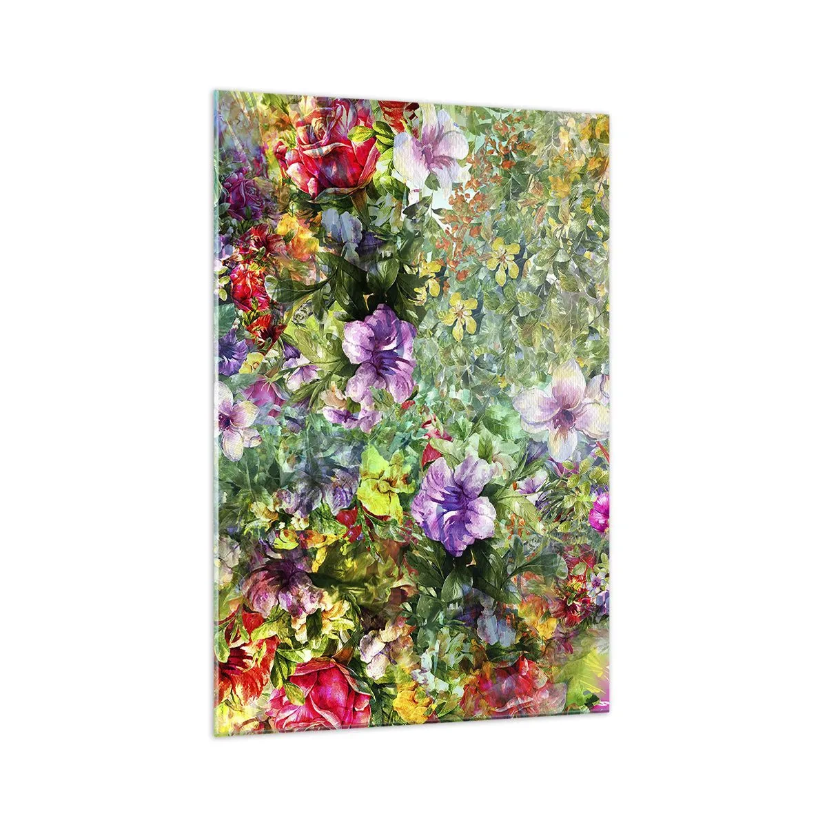 Tablou pe sticlă - Să ne pierdem în flori - 70x100 cm