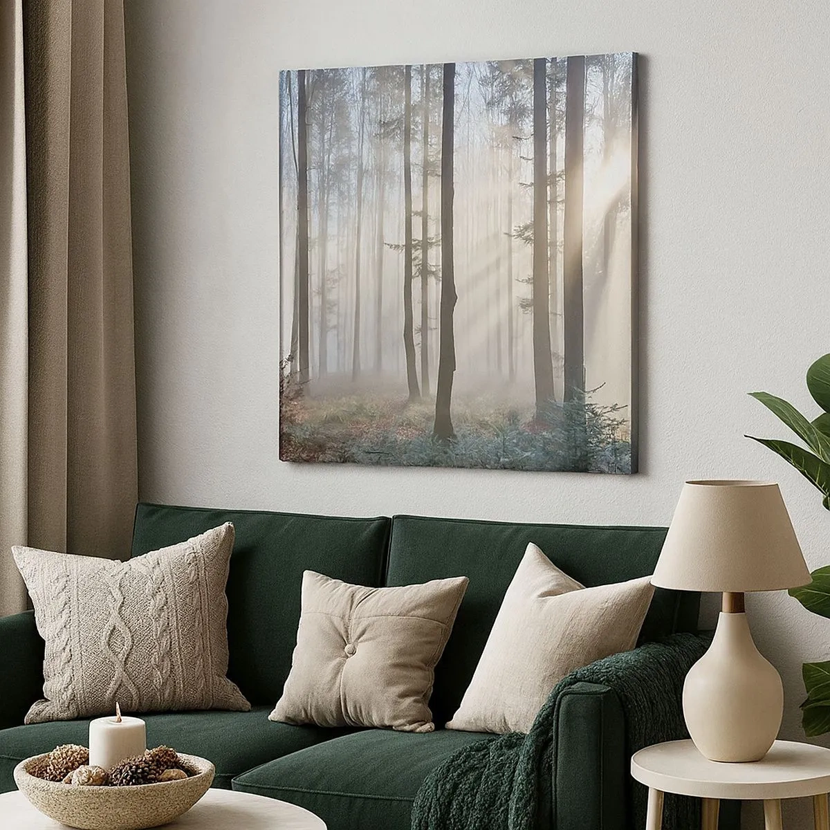 Tablou pe pânză - Ceața s-a trezit și ea - 30x30 cm