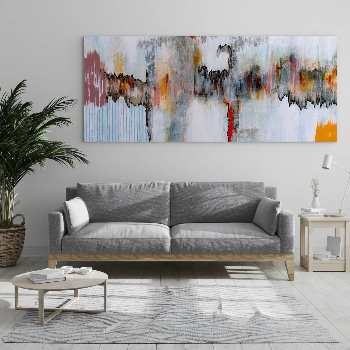 Tablou pe sticlă - Cu bățul pe apă - 100x40 cm