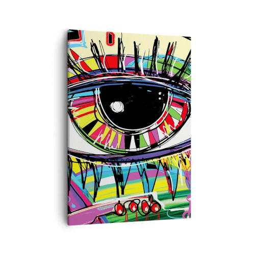 Tablou pe pânză - Un ochi colorat - un suflet colorat - 50x70 cm