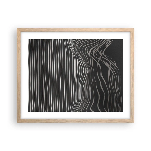 Poster în ramă de stejar deschis - Ritm și accent - 50x40 cm