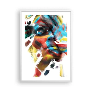 Poster în ramă albă - Personalitate colorată - 50x70 cm