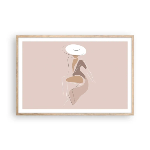 Poster în ramă de stejar deschis - O doamnă adevărată - 91x61 cm