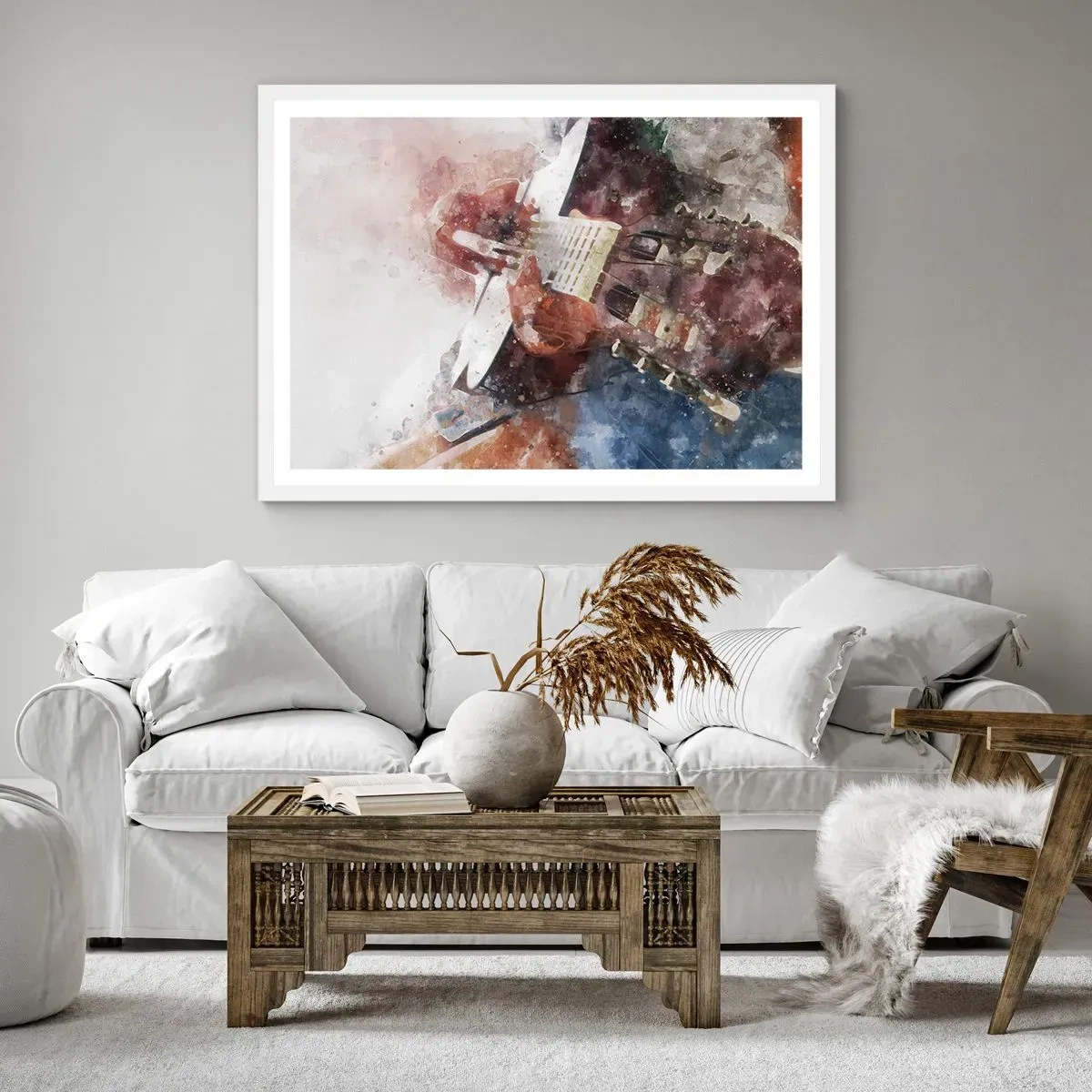 Poster în ramă albă - Și ce părere ai? - 70x50 cm