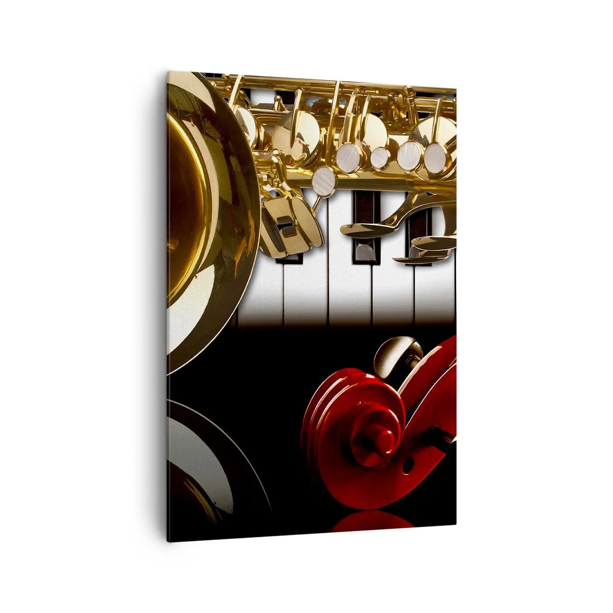 Tablou pe pânză - Tablă, lemn și fildeș - 70x100 cm