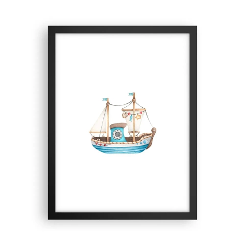 Poster în ramă neagră - Ahoy aventura! - 30x40 cm