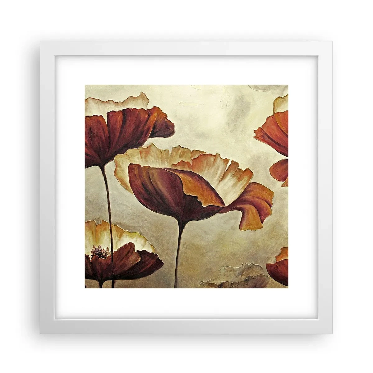 Poster în ramă albă - Lunca - 30x30 cm