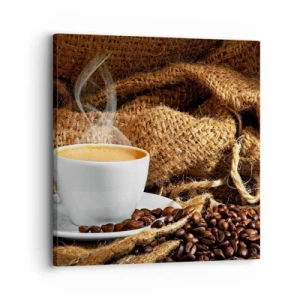 Tablou pe pânză - Mirosul de mokka și densitatea lichidului de miere - 30x30 cm