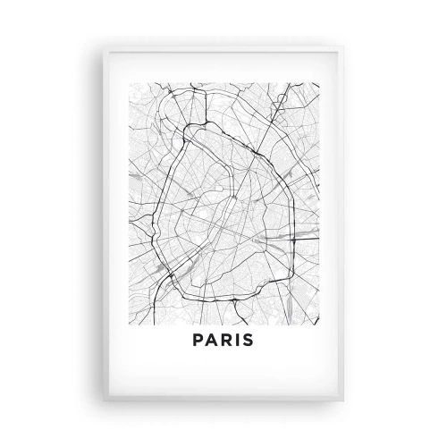 Poster în ramă albă - Floarea Parisului - 61x91 cm