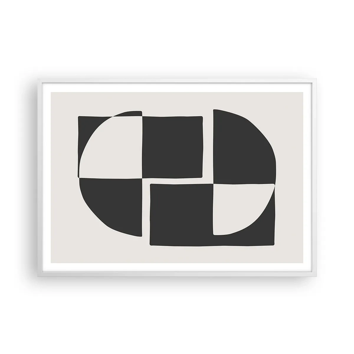 Poster în ramă albă - Antiteză - sinteză - 100x70 cm