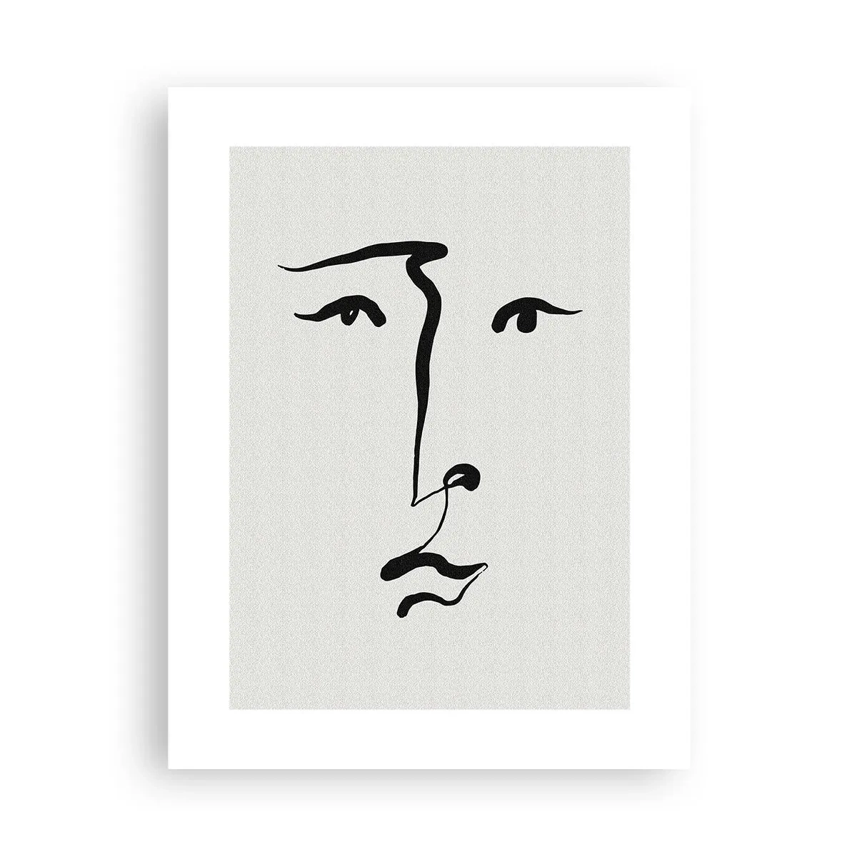 Poster - Portret tras cu o linie - 30x40 cm