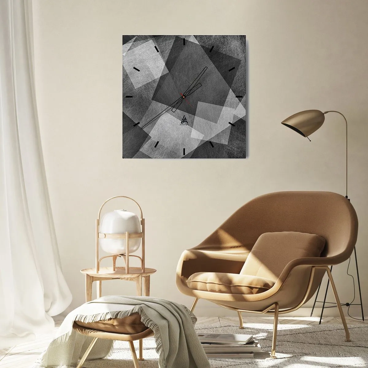 Ceas de perete - Ceas pe sticlă - Un simbol etern al permanenței și al ordinii - 30x30 cm