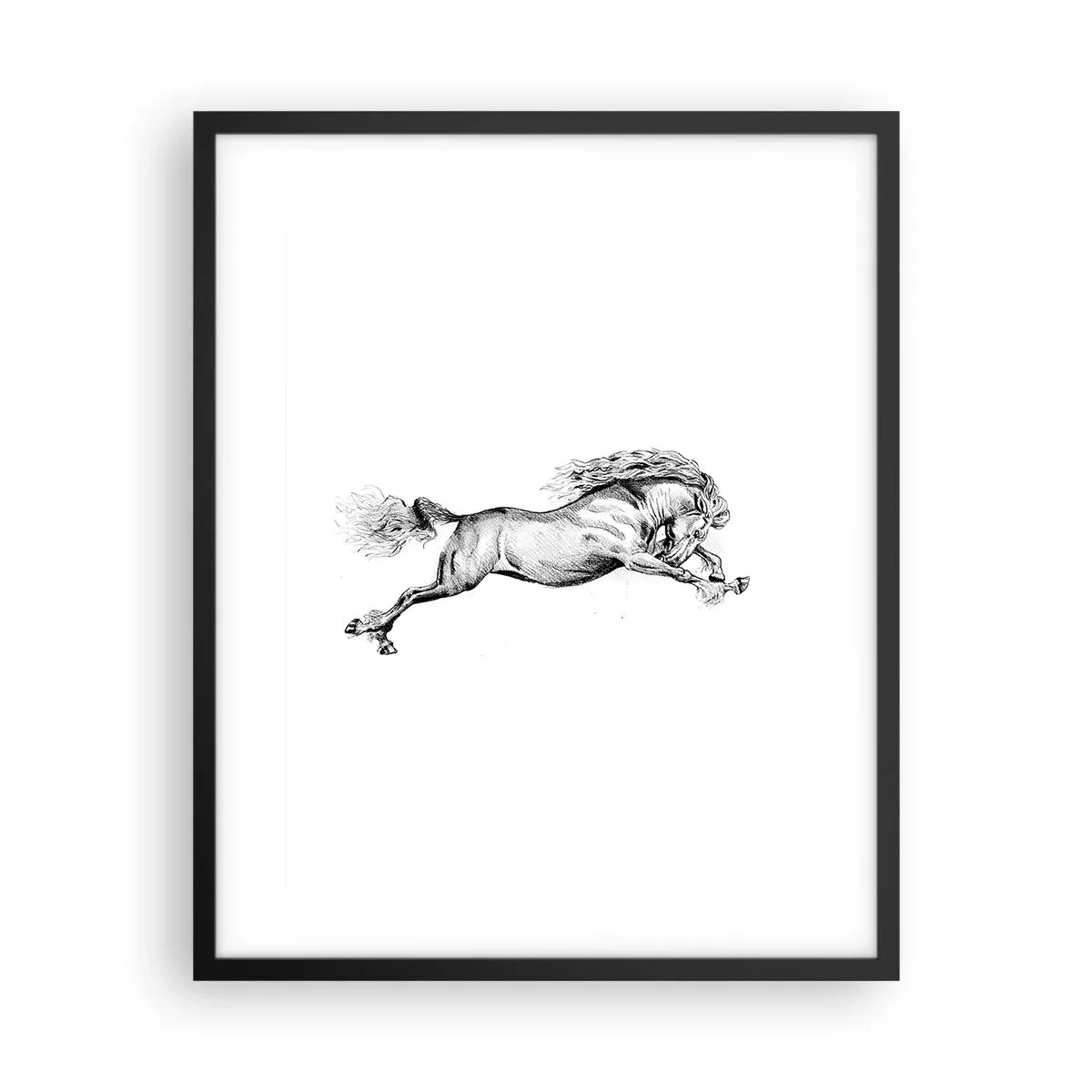Poster în ramă neagră - Oprit din galop - 40x50 cm