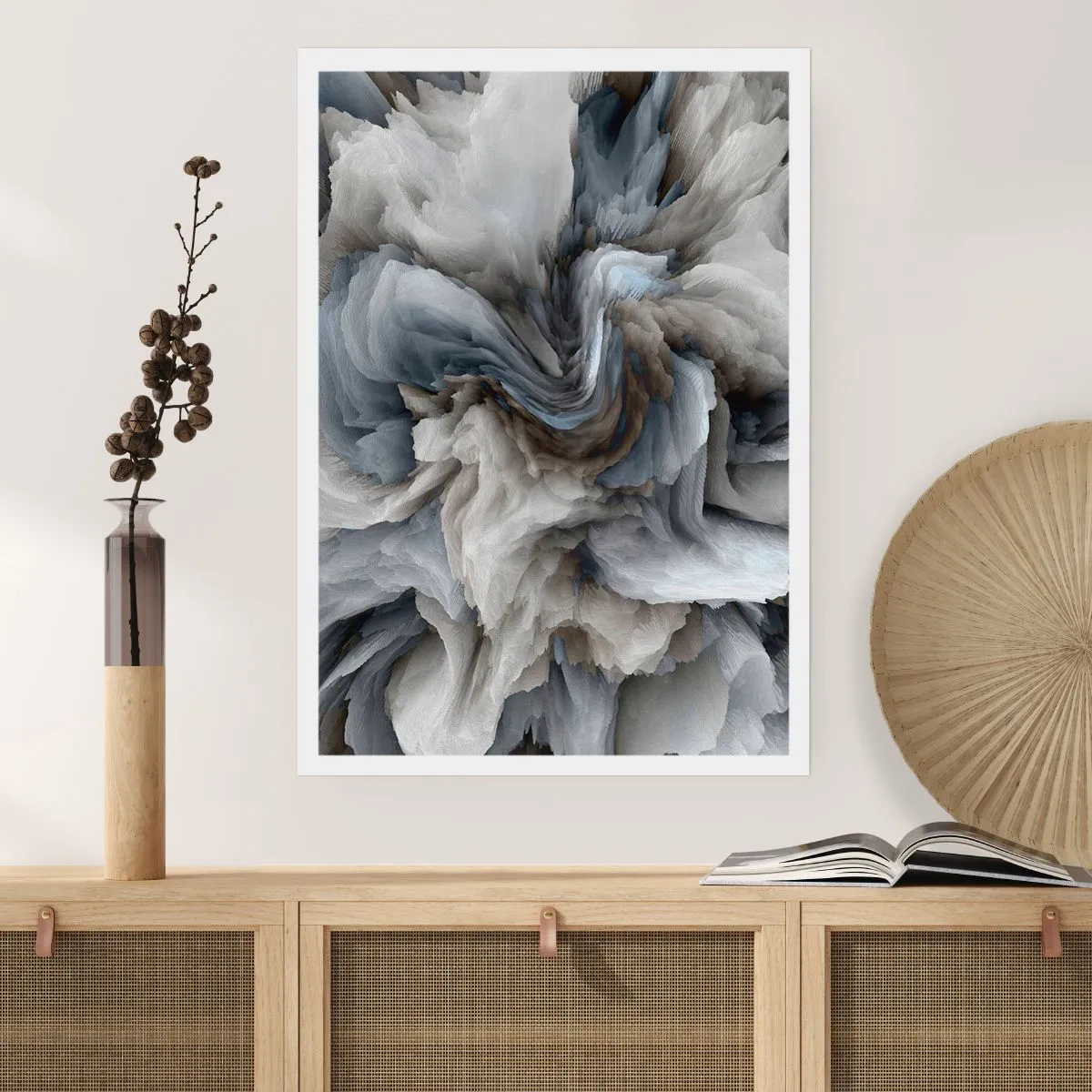 Poster - Piatră și floare - 40x50 cm