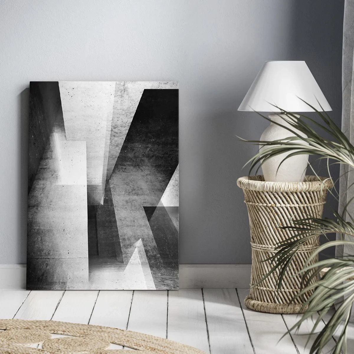 Tablou pe pânză - Structura spațiului - 45x80 cm