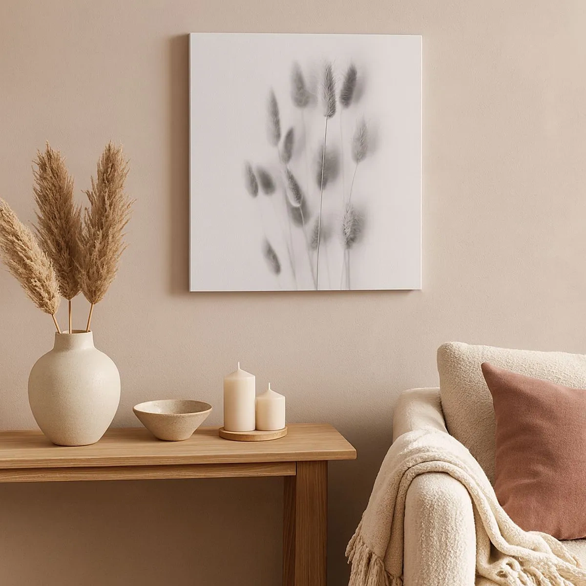 Tablou pe pânză - Pufoșenia ierbii - 30x30 cm