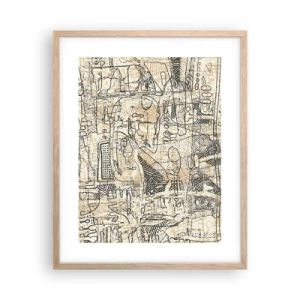 Poster în ramă de stejar deschis - Așteaptă să fie descifrat - 40x50 cm