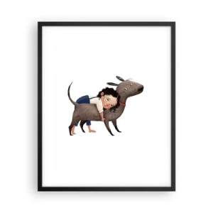 Poster în ramă neagră - Cei mai buni prieteni - 40x50 cm