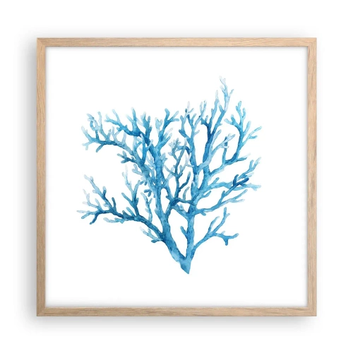 Poster în ramă de stejar deschis - Filigranul marin - 50x50 cm