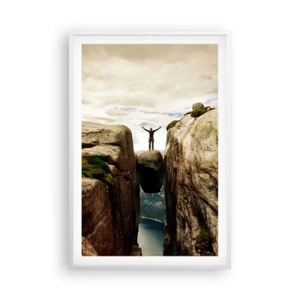 Poster în ramă albă - Cum mă simt!? - 61x91 cm