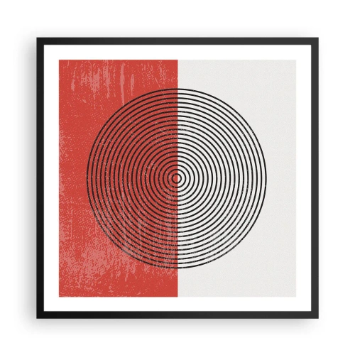 Poster în ramă neagră - Direct la subiect - 60x60 cm