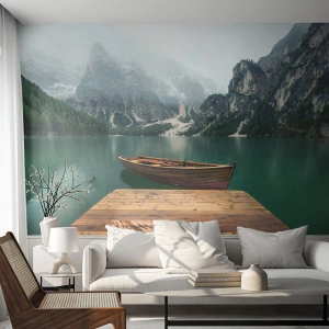 Tapet Premium Sand - Și frunțile mândre - Peisaj, Munţi, Lac - 100x70 cm