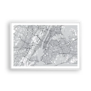 Poster în ramă albă - Anatomia unei metropole - 91x61 cm