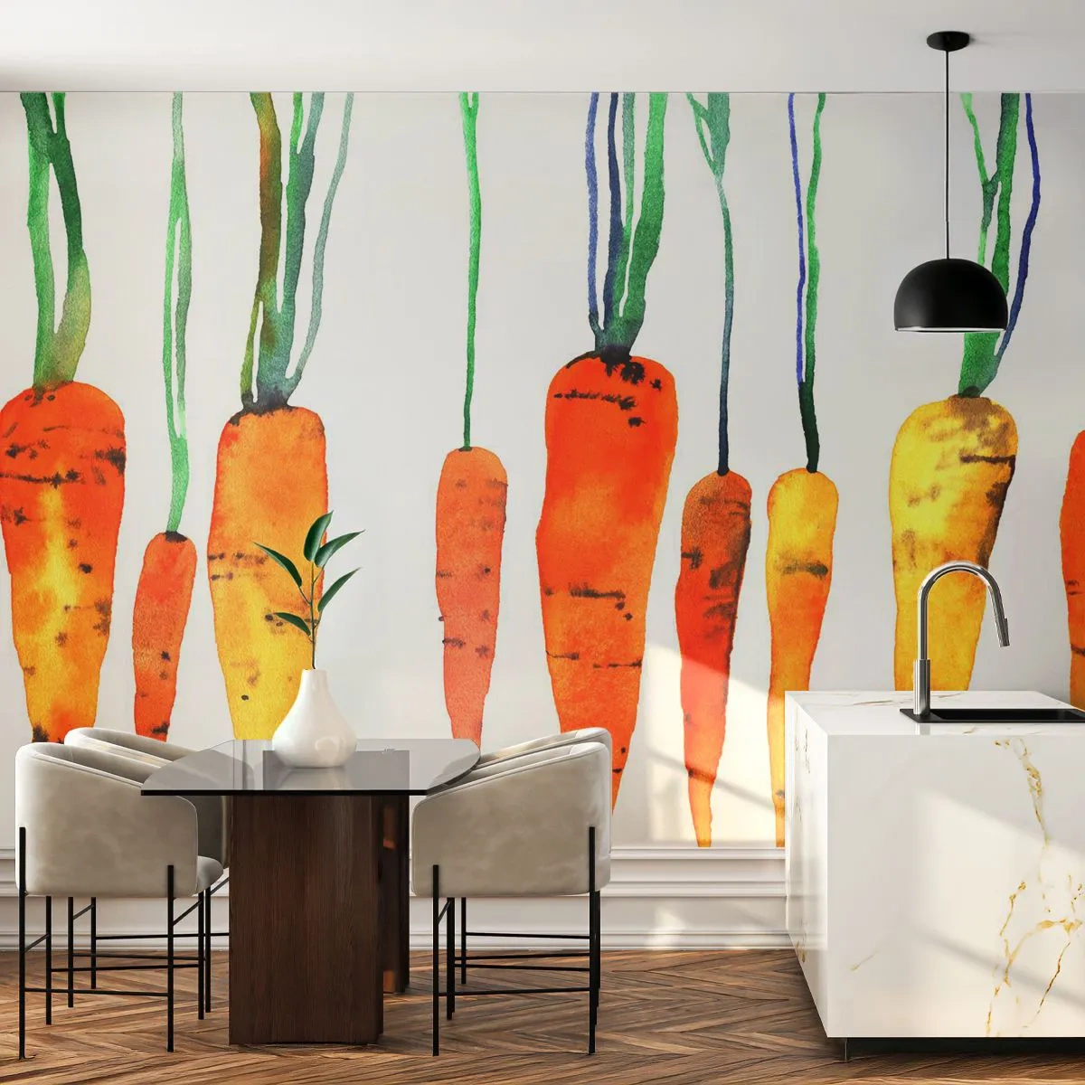 Tapet Premium Sand - Frumusețea banalității - Gastronomie, Morcov, Grafică - 100x70 cm