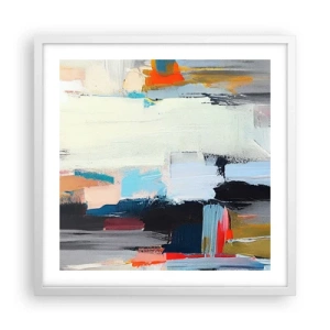 Poster în ramă albă - Există o metodă? - 50x50 cm