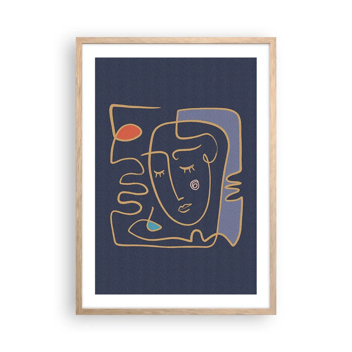 Poster în ramă de stejar deschis - În reverie - 50x70 cm