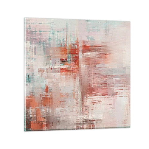 Tablou pe sticlă - În ceață. Dar roz - 30x30 cm