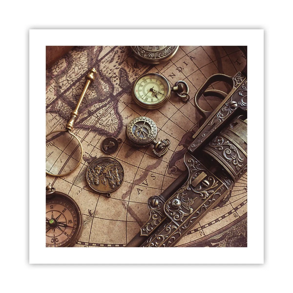 Poster - Sugestii de aventură - 50x50 cm