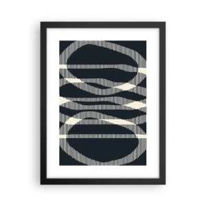 Poster în ramă neagră - Încercare de străpungere a întunericului - 30x40 cm