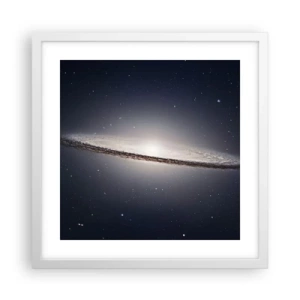 Poster în ramă albă - Cu mult timp în urmă, într-o galaxie foarte, foarte îndepărtată... - 40x40 cm