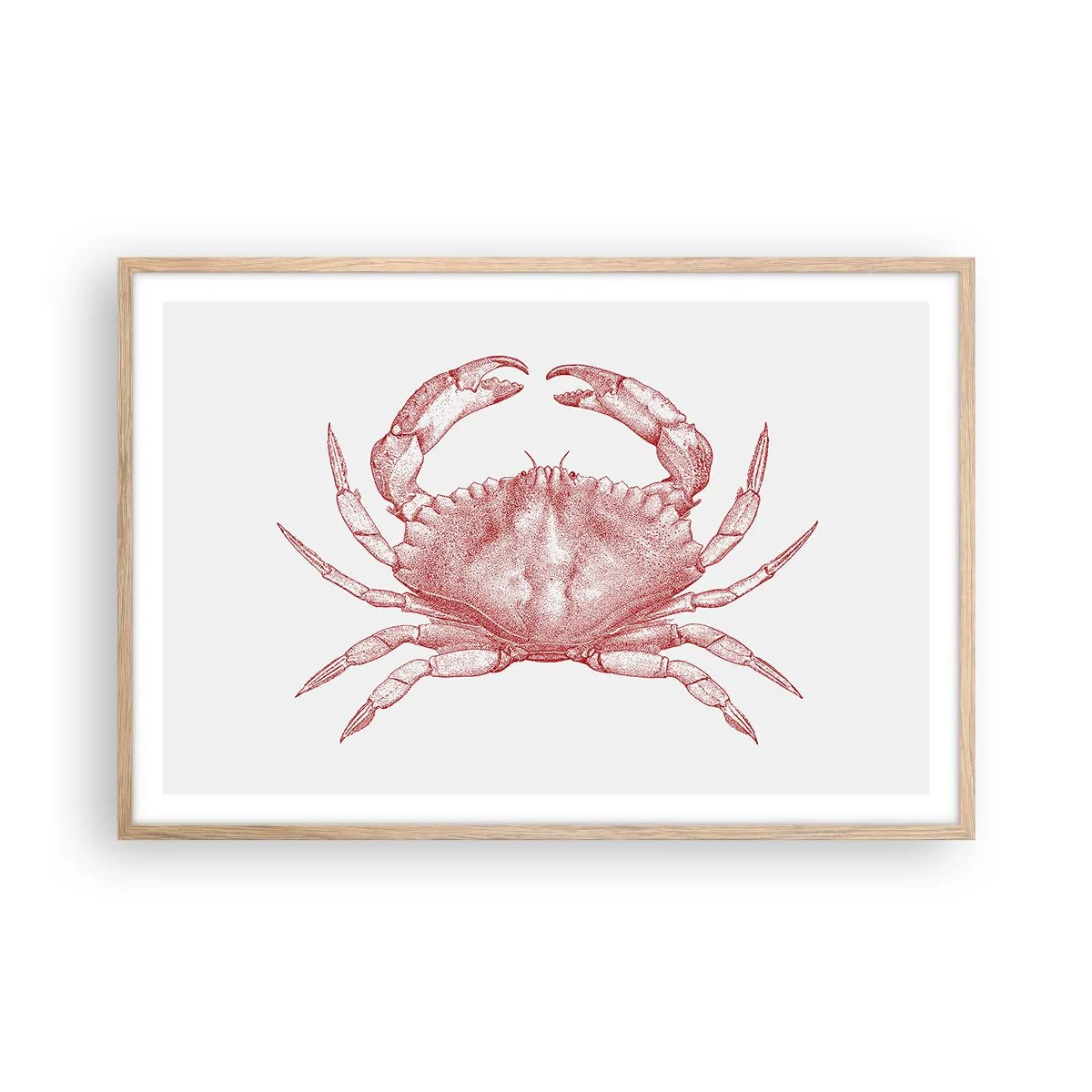 Poster în ramă de stejar deschis - Crab peste crabi - 91x61 cm