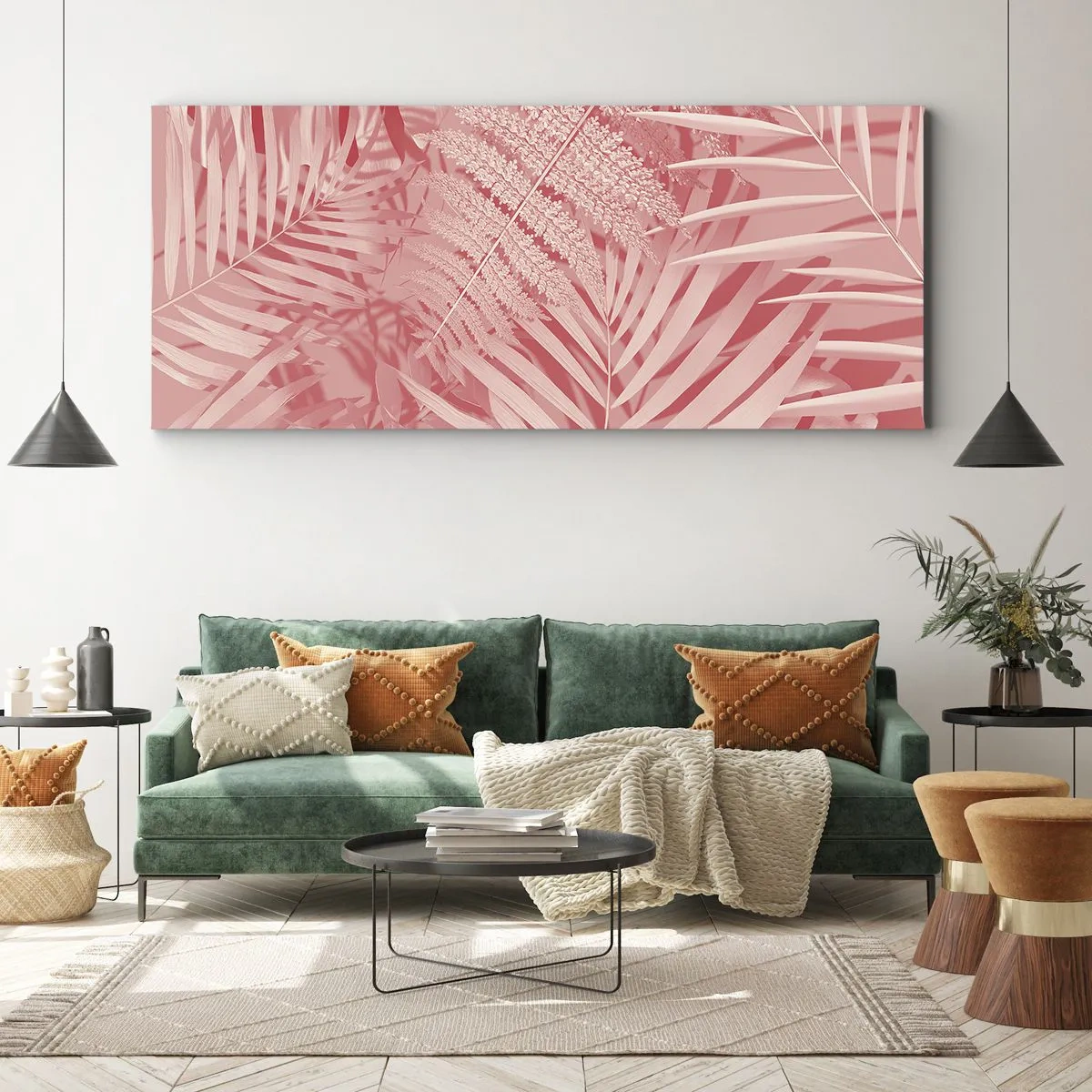Tablou pe pânză - Conceptul roz - 100x40 cm