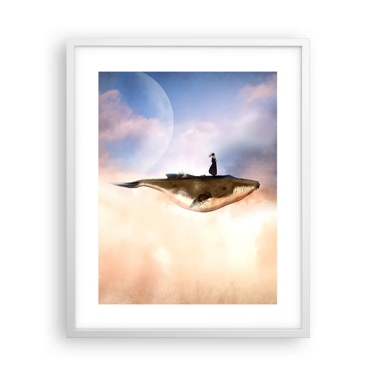 Poster în ramă albă - O călătorie suprarealistă - 40x50 cm