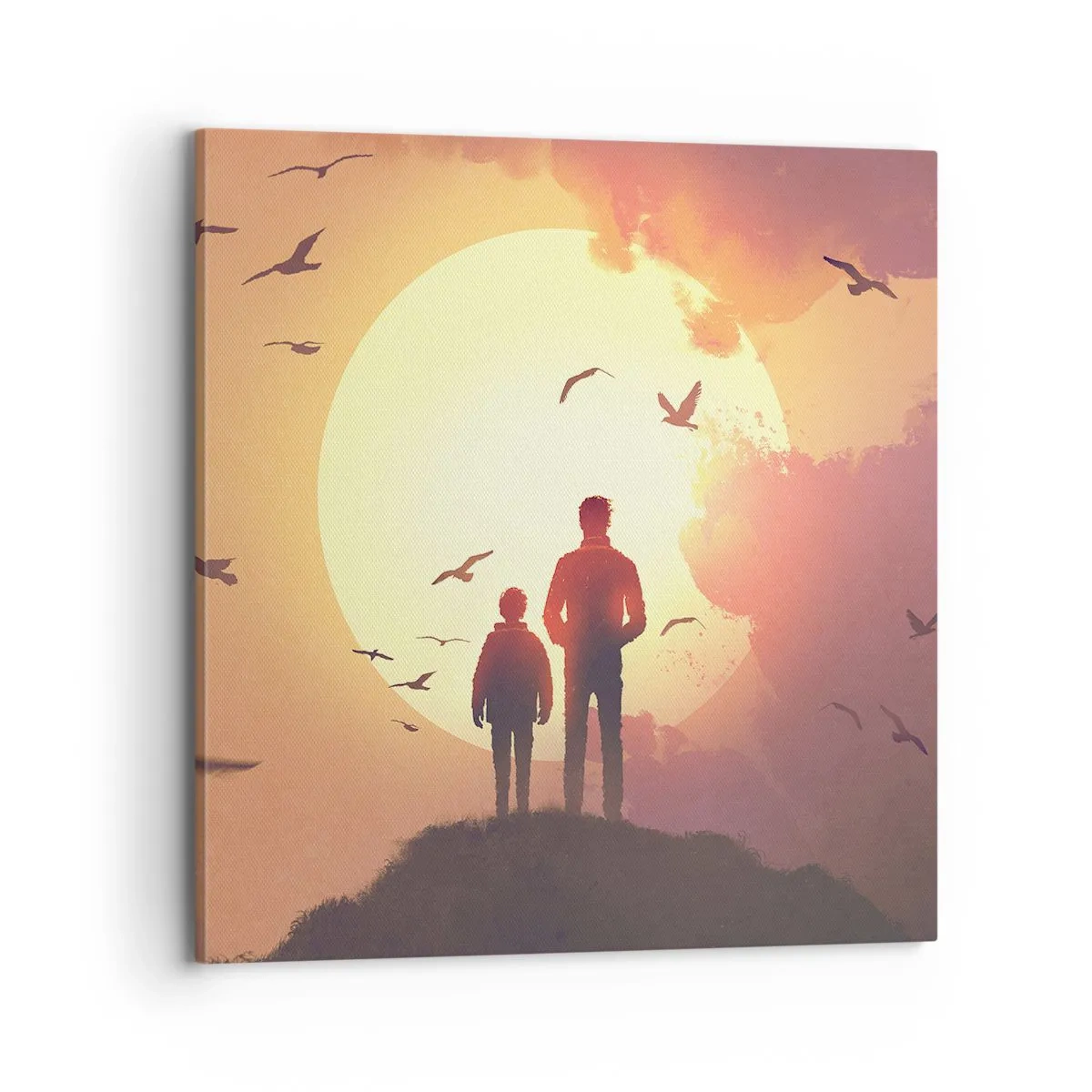 Tablou pe pânză - Față în față cu soarele - 70x70 cm