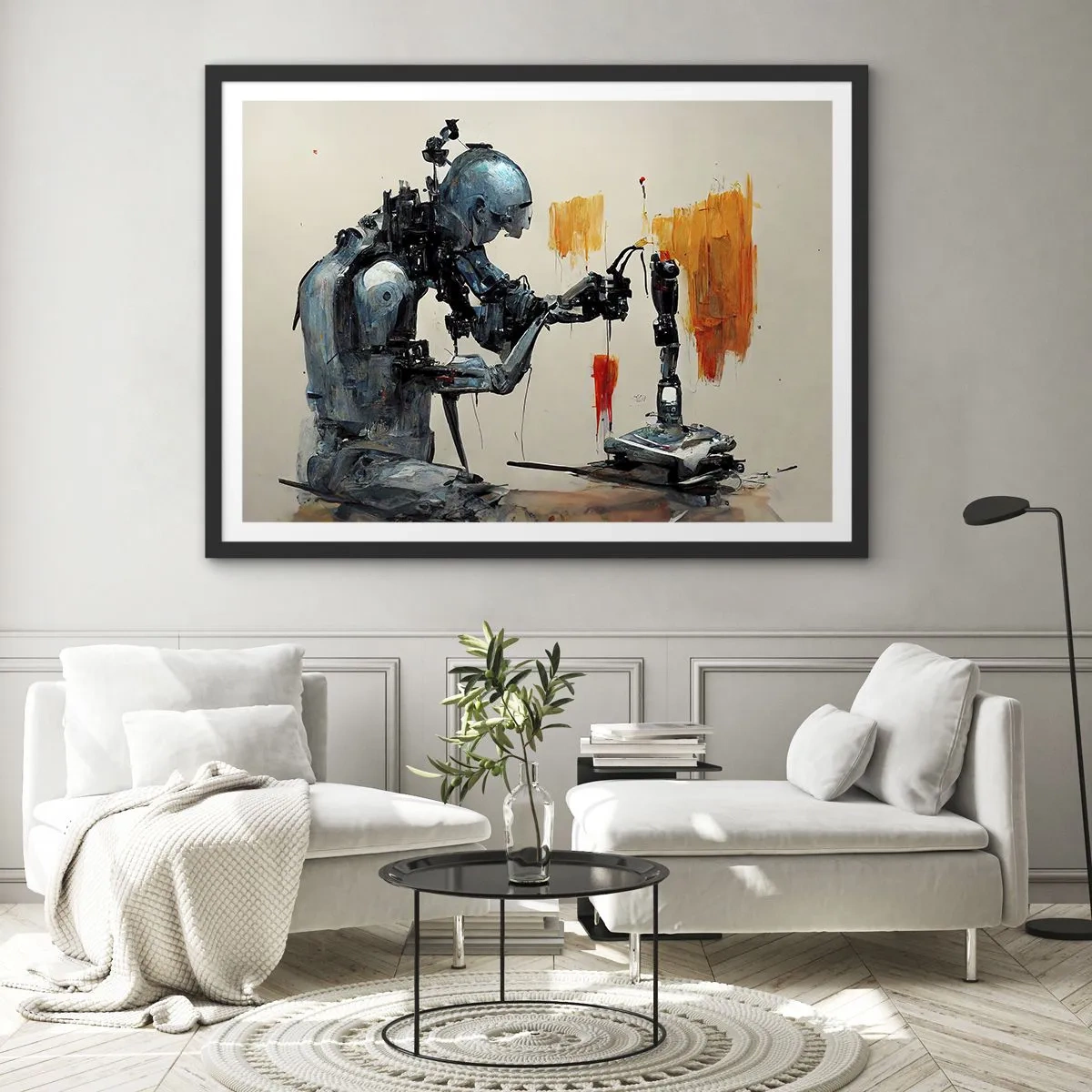 Poster în ramă neagră - Vine ziua de mâine..... - 70x50 cm