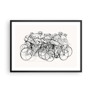 Poster în ramă neagră - Mână în mână - 70x50 cm