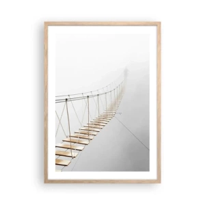 Poster în ramă de stejar deschis - Unde te va duce? - 50x70 cm