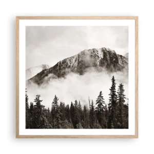 Poster în ramă de stejar deschis - Stăpânul de granit - 60x60 cm