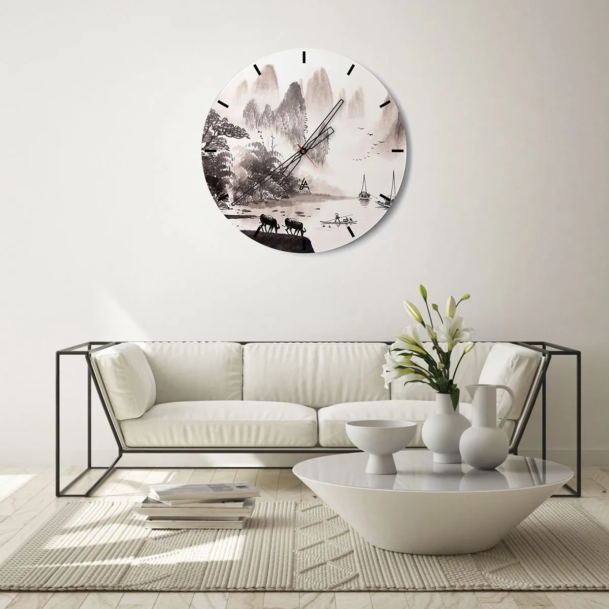 Ceas de perete - Ceas pe sticlă - Viața exotică de zi cu zi a Estului - 40x40 cm