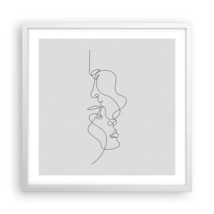 Poster în ramă albă - Dorință vorace - 50x50 cm