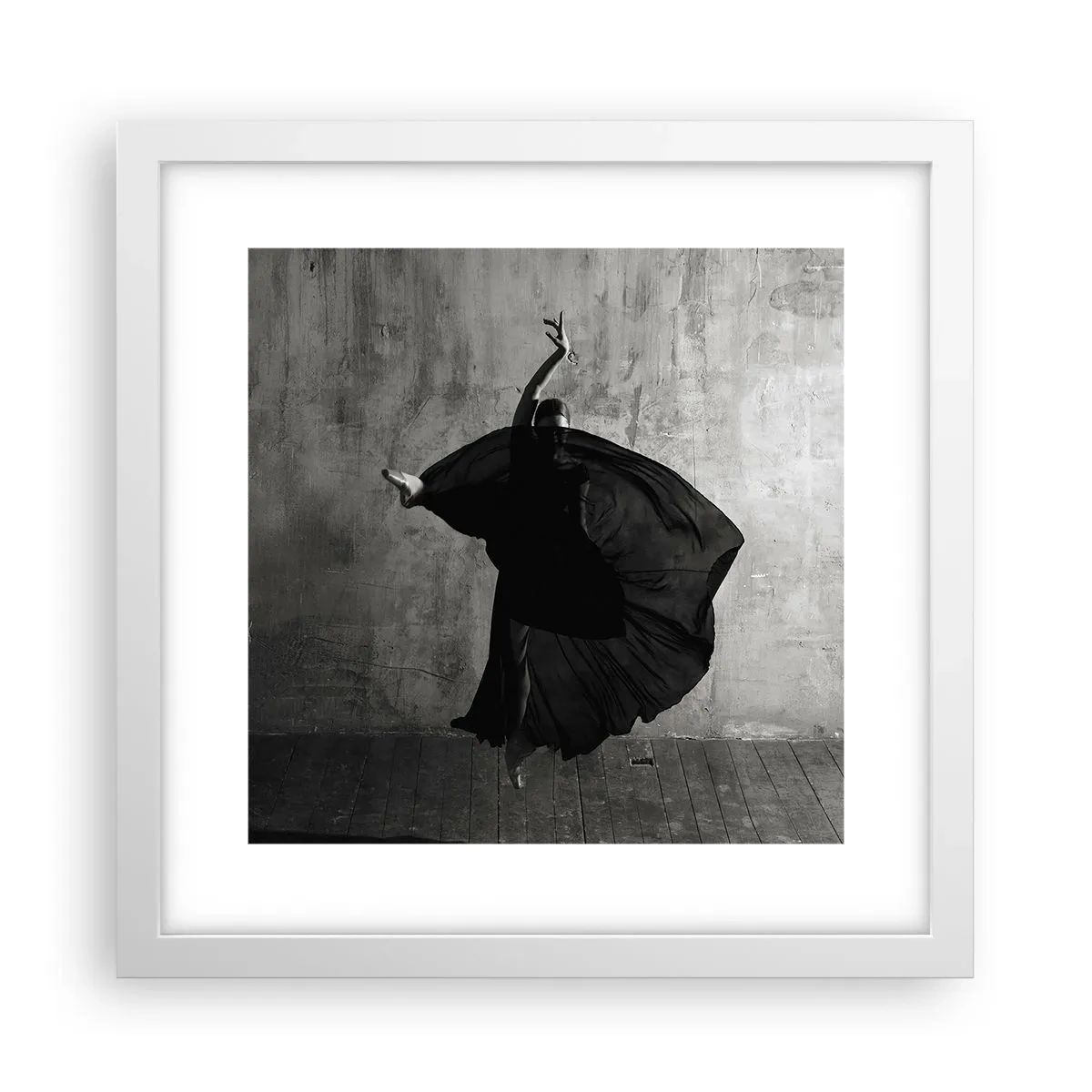 Poster în ramă albă - Un pas pasional - 30x30 cm