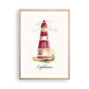 Poster în ramă de stejar deschis - Întotdeauna vreme bună - 50x70 cm